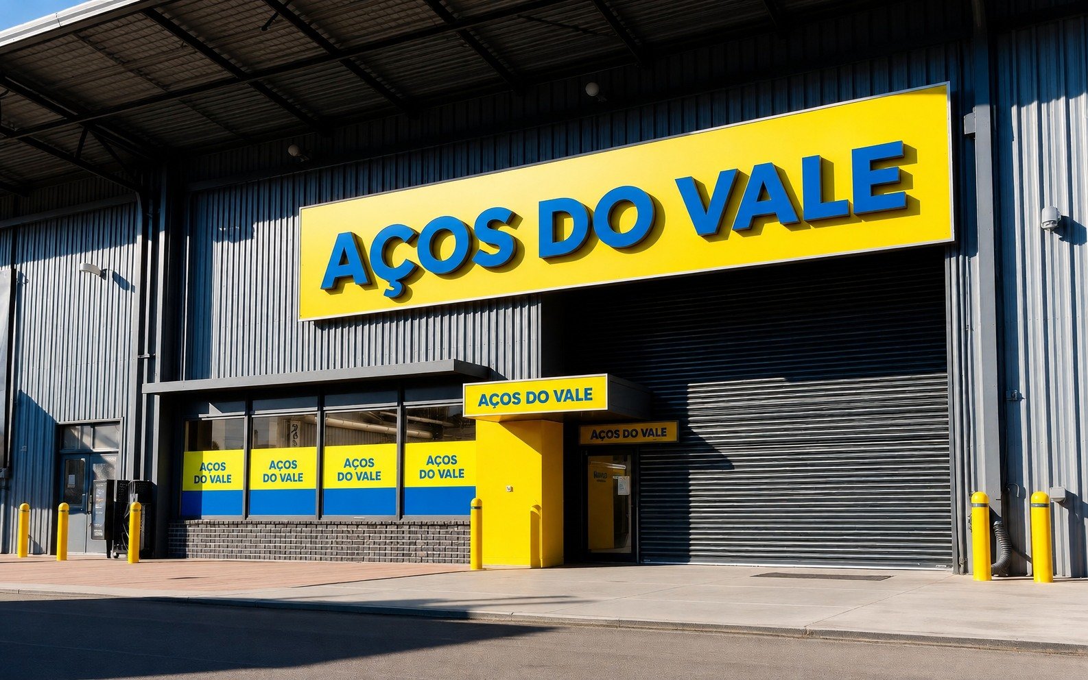 Fachada da loja Aços do Vale